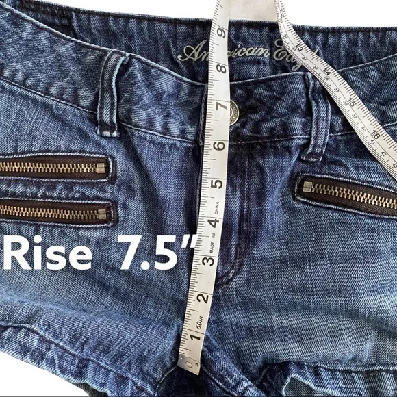 American Eagle Moto Zip Short Shorts size 4 - Picture 7 of 8